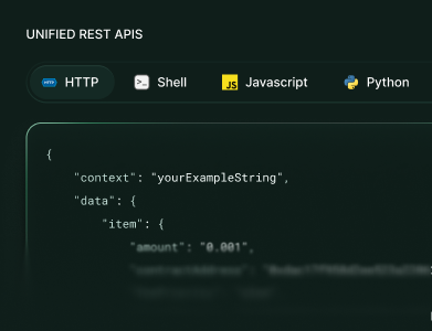 Integration-ready REST APIs, multi-chain operations.